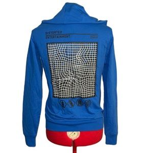 NWT Pepperts Distorted Entertainment kids lightweight hoodie 12-14 Y punk